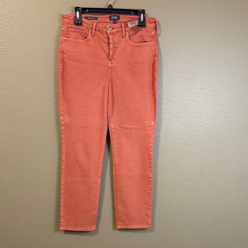 NYDJ Women's Cropped Jeans in Bold Orange